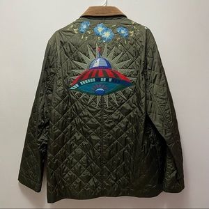 NWT Gucci Men’s UFO Quilted Bomber Jacket